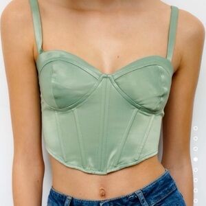 Zara Leather Crop Top